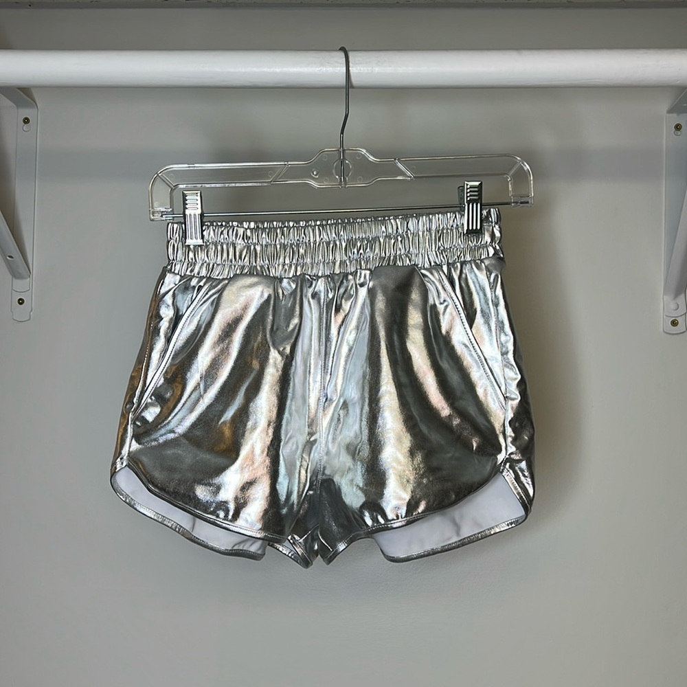 Amazon Silver Shimmer Shorts- XS/S